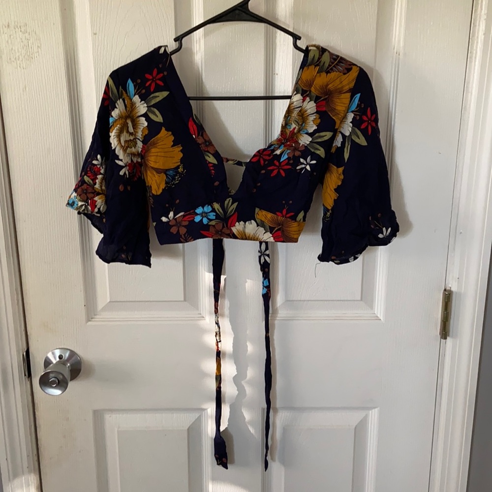 floral crop top